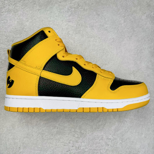 Tênis Dunk High x Wu Tang Clan Black and Pollen Amarelo