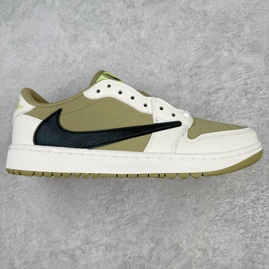 Tênis Air Jordan 1 Low Golf Neutral Olive x Travis Scott